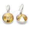 Rhodium Gold Filled Dangle Earring, with Light Silk Swarovski Crystals, Polished, Rhodium Finish, 02.239.0001.2
