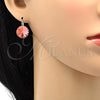 Rhodium Gold Filled Leverback Earring, with Light Siam Swarovski Crystals, Polished, Rhodium Finish, 02.239.0005.1