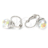 Rhodium Gold Filled Leverback Earring, Disco Design, with Crystal Swarovski Crystals, Polished, Rhodium Finish, 02.239.0010