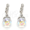 Rhodium Gold Filled Leverback Earring, Disco Design, with Crystal Swarovski Crystals, Polished, Rhodium Finish, 02.239.0010