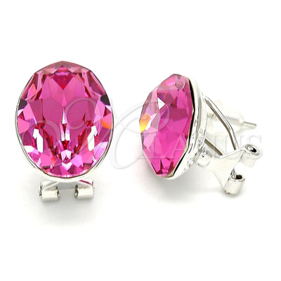 Rhodium Gold Filled Stud Earring, with Rose Swarovski Crystals, Polished, Rhodium Finish, 02.239.0015.1 for wholesale, main product view