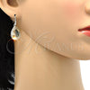 Rhodium Gold Filled Dangle Earring, Teardrop Design, with Light Silk Swarovski Crystals, Polished, Rhodium Finish, 02.239.0016.1