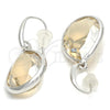 Rhodium Gold Filled Dangle Earring, Teardrop Design, with Light Silk Swarovski Crystals, Polished, Rhodium Finish, 02.239.0016.1