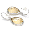 Rhodium Gold Filled Dangle Earring, Teardrop Design, with Light Silk Swarovski Crystals, Polished, Rhodium Finish, 02.239.0016.1