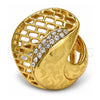 Oro Laminado Multi Stone Ring, Gold Filled Style with White Crystal, Polished, Golden Finish, 01.241.0021.09 (Size 9)