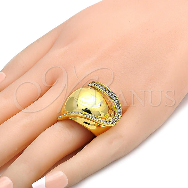 Gold Filled Ring — Multi Stone Ring with White Crystal Polished 01. — alternate product view — SKU 106640 | Oro Laminado anillo — Multi Stone Ring with cristal blanco pulido 01. — SKU 106640