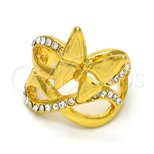 Gold Filled Ring — Multi Stone Ring Butterfly and Infinite Design with — main product view — SKU 106765 | Oro Laminado anillo — Multi Stone Ring Butterfly and Infinite diseño with — SKU 106765