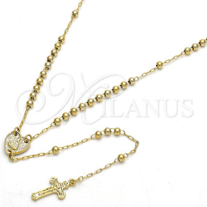 Gold Filled Jewelry — Thin Rosary Caridad del Cobre and Crucifix Design — main product view — SKU 106882 | Oro Laminado joyería — Thin Rosary Caridad del Cobre and Crucifix diseño — SKU 106882