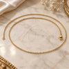 Stainless Steel Basic Necklace, Rolo Design, Polished, Golden Finish, 04.63.1289.18 (0.35 Gauge, 01 MM Thickness, 18 Inches Length)