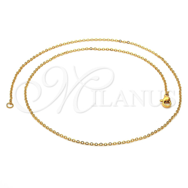 Stainless Steel Necklace — Basic Necklace Rolo Design Polished 04.63. 0.35 Gauge — main product view — SKU 106902 | Acero Inoxidable collar — básico Necklace Rolo diseño pulido 04.63. 0.35 Gauge — SKU 106902