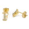 Dorado Oro Laminado Aretes, vista 6 de la galería del producto por Mayoreo, vista adicional 6 del producto