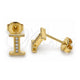 Arete Dormilona 02.156.0192 *PROMO* Oro Laminado, con Micro Pave Blanca, Pulido, Tono Dorado