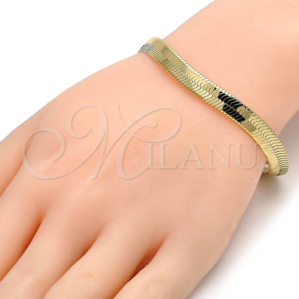 Gold Filled Ring — Basic Bracelet Herringbone Design Polished 5. Gauge 07 — alternate product view — SKU 107313 | Oro Laminado anillo — básico Bracelet Herringbone diseño pulido 5. Gauge 07 — SKU 107313