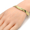 Oro Laminado Basic Bracelet, Gold Filled Style Herringbone Design, Polished, Golden Finish, 5.221.004.1.09 (150 Gauge, 08 MM Thickness, 9 Inches Length)