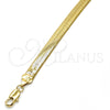 Oro Laminado Basic Bracelet, Gold Filled Style Herringbone Design, Polished, Golden Finish, 5.221.004.1.09 (150 Gauge, 08 MM Thickness, 9 Inches Length)
