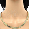 Oro Laminado Basic Necklace, Gold Filled Style Herringbone Design, Polished, Golden Finish, 5.221.004.1.20 (150 Gauge, 08 MM Thickness, 20 Inches Length)