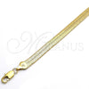 Oro Laminado Basic Necklace, Gold Filled Style Herringbone Design, Polished, Golden Finish, 5.221.004.1.20 (150 Gauge, 08 MM Thickness, 20 Inches Length)