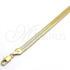 Oro Laminado Basic Necklace, Gold Filled Style Herringbone Design, Polished, Golden Finish, 5.221.004.1.24 (150 Gauge, 08 MM Thickness, 24 Inches Length)