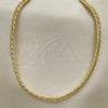 Oro Laminado Basic Necklace, Gold Filled Style Herringbone Design, Polished, Golden Finish, 5.220.002.20 (04 MM Thickness, 20 Inches Length)
