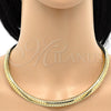 Oro Laminado Basic Necklace, Gold Filled Style Herringbone Design, Polished, Golden Finish, 5.220.006.20 (08 MM Thickness, 20 Inches Length)
