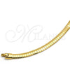 Oro Laminado Basic Necklace, Gold Filled Style Herringbone Design, Polished, Golden Finish, 5.220.006.20 (08 MM Thickness, 20 Inches Length)
