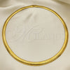 Oro Laminado Basic Necklace, Gold Filled Style Herringbone Design, Polished, Golden Finish, 5.220.006.20 (08 MM Thickness, 20 Inches Length)