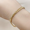 Oro Laminado Basic Bracelet, Gold Filled Style Miami Cuban Design, Polished, Golden Finish, 5.223.012.07 (140 Gauge, 05 MM Thickness, 7 Inches Length)