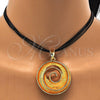 Oro Laminado Necklace and Earring, Gold Filled Style Spiral Design, Polished, Golden Finish, 06.59.0107.1