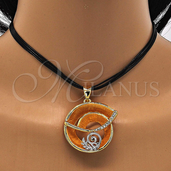 Gold Filled Ring — Necklace and Earring Spiral and Leaf Design with — alternate product view — SKU 107412 | Oro Laminado anillo — Necklace and Earring Spiral and Leaf diseño with — SKU 107412