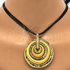 Oro Laminado Necklace and Earring, Gold Filled Style Polished, Golden Finish, 06.59.0111.1