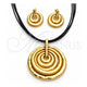 Oro Laminado Necklace and Earring, Gold Filled Style Polished, Golden Finish, 06.59.0111.1