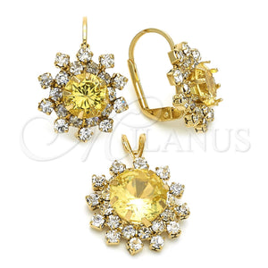 Gold Filled Ring — Earring and Pendant Adult Set Flower Design with — main product view — SKU 107416 | Oro Laminado anillo — Earring and Pendant Adult Set flor diseño with — SKU 107416