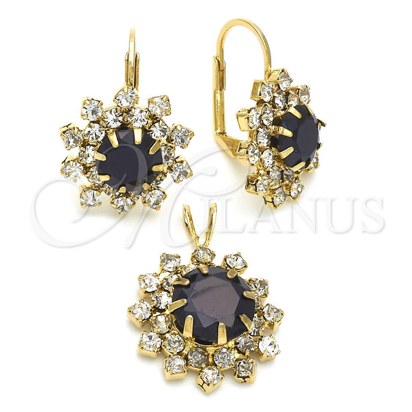 Gold Filled Ring — Earring and Pendant Adult Set Flower Design with — main product view — SKU 107417 | Oro Laminado anillo — Earring and Pendant Adult Set flor diseño with — SKU 107417