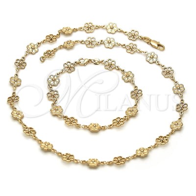 Gold Filled Gold-Filled Flower Jewelry Set 06.65.0114 for wholesale, main product view