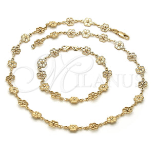 Gold Filled Bracelet — Necklace and Bracelet Flower Design Polished 06.65. — main product view — SKU 107466 | Oro Laminado brazalete — Necklace and Bracelet flor diseño pulido 06.65. — SKU 107466
