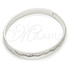 Rhodium Gold Filled Individual Bangle, with White Crystal, Polished, Rhodium Finish, 07.161.0002.1.04 (05 MM Thickness, Size 5 (2.50 Diameter))
