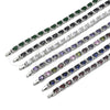 Rhodium Gold Filled Tennis Bracelet, with Garnet and White Cubic Zirconia, Polished, Rhodium Finish, 03.206.0004.4.07 (06 MM Thickness, 7 Inches Length)