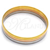 Stainless Steel Trio Bangle, Polished, Tricolor, 07.247.0001 .06 (16 MM Thickness, Size 6 (2.75 Diameter))