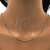 Oro Laminado Basic Necklace, Gold Filled Style Box Design, Polished, Golden Finish, 04.99.0009.18 (01 MM Thickness, 18 Inches Length)