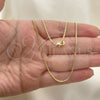 Oro Laminado Basic Necklace, Gold Filled Style Box Design, Polished, Golden Finish, 04.99.0009.18 (01 MM Thickness, 18 Inches Length)