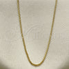 Oro Laminado Basic Necklace, Gold Filled Style Box Design, Polished, Golden Finish, 04.99.0009.18 (01 MM Thickness, 18 Inches Length)