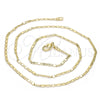 Oro Laminado Basic Necklace, Gold Filled Style Mariner Design, Polished, Golden Finish, 04.99.0010.18 (140 Gauge, 02 MM Thickness, 18 Inches Length)