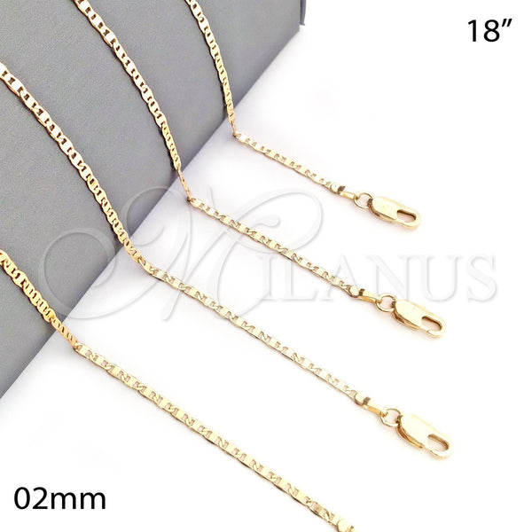 Gold Filled Necklace — Basic Necklace Mariner Design Polished 04.99. Gauge 02 — main product view — SKU 107770 | Oro Laminado collar — básico Necklace Mariner diseño pulido 04.99. Gauge 02 — SKU 107770