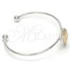 Rhodium Gold Filled Individual Bangle, with Golden Shadow Swarovski Crystals, Polished, Rhodium Finish, 07.239.0006.1 (02 MM Thickness, One size fits all)