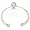 Rhodium Gold Filled Individual Bangle, with Golden Shadow Swarovski Crystals, Polished, Rhodium Finish, 07.239.0006.1 (02 MM Thickness, One size fits all)
