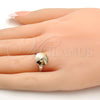 Rhodium Gold Filled Multi Stone Ring, with Light Silk Swarovski Crystals, Polished, Rhodium Finish, 01.239.0001.1 (One size fits all)