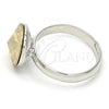 Rhodium Gold Filled Multi Stone Ring, with Light Silk Swarovski Crystals, Polished, Rhodium Finish, 01.239.0001.1 (One size fits all)