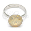 Rhodium Gold Filled Multi Stone Ring, with Light Silk Swarovski Crystals, Polished, Rhodium Finish, 01.239.0001.1 (One size fits all)