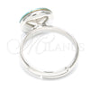 Rhodium Gold Filled Multi Stone Ring, with Aquamarine Swarovski Crystals, Polished, Rhodium Finish, 01.239.0001.2 (One size fits all)