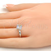 Rhodium Gold Filled Multi Stone Ring, with Aurore Boreale Swarovski Crystals, Polished, Rhodium Finish, 01.239.0003.3 (One size fits all)